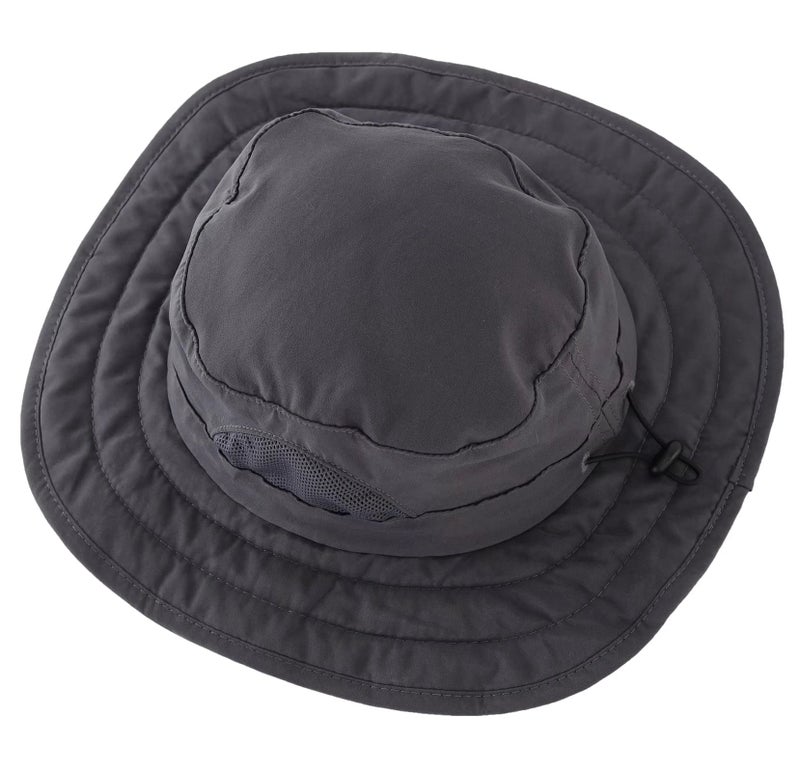 Connectyle Kids UPF 50+ Bucket Sun Hat UV Sun Protection Hats Wide Brim Summer Beach Hat Dark Grey - Image 3